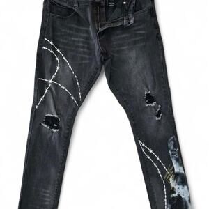 Genuine Authentic Distressed Jeans 36x32